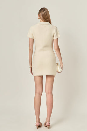 Pearl Knit Mini Dress
