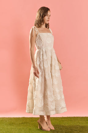 ENGLISH FACTORY - Embroidered Shell Sleeveless Midi Dress - DRESSES available at Objectrare