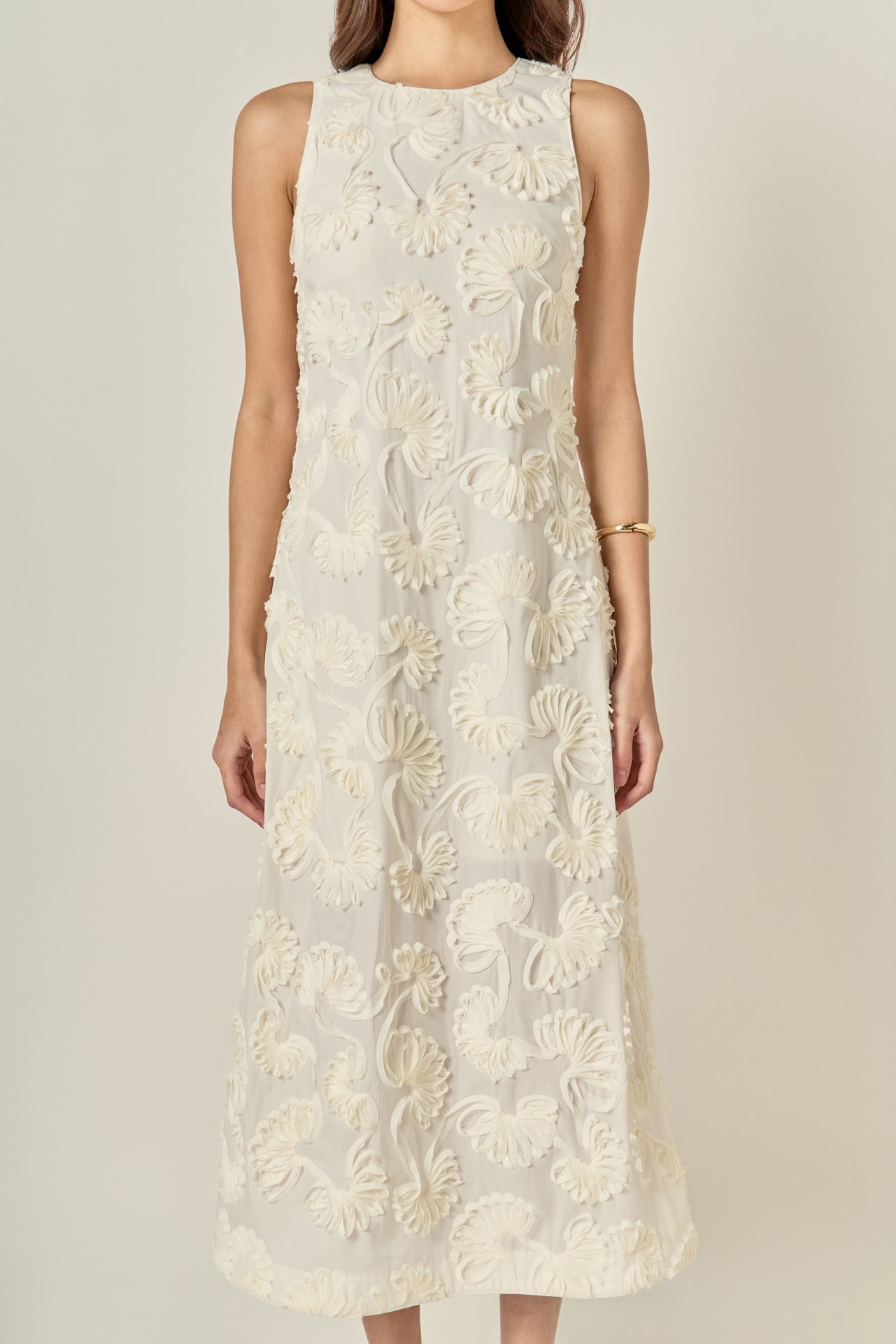 ENGLISH FACTORY - Shell Sleeveless Midi Dress - DRESSES available at Objectrare