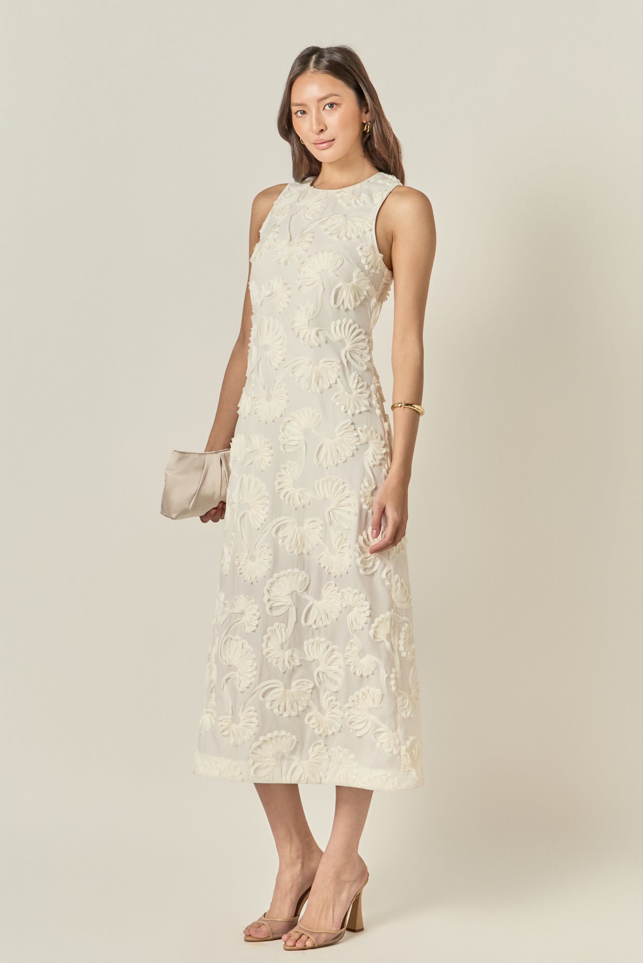 ENGLISH FACTORY - Shell Sleeveless Midi Dress - DRESSES available at Objectrare