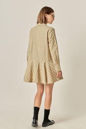 Collar Flare Skirt Dress