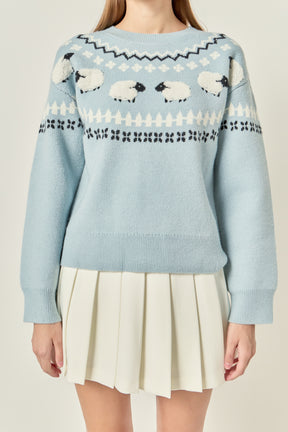 Sheep Faire Isle Long Sleeve Sweater
