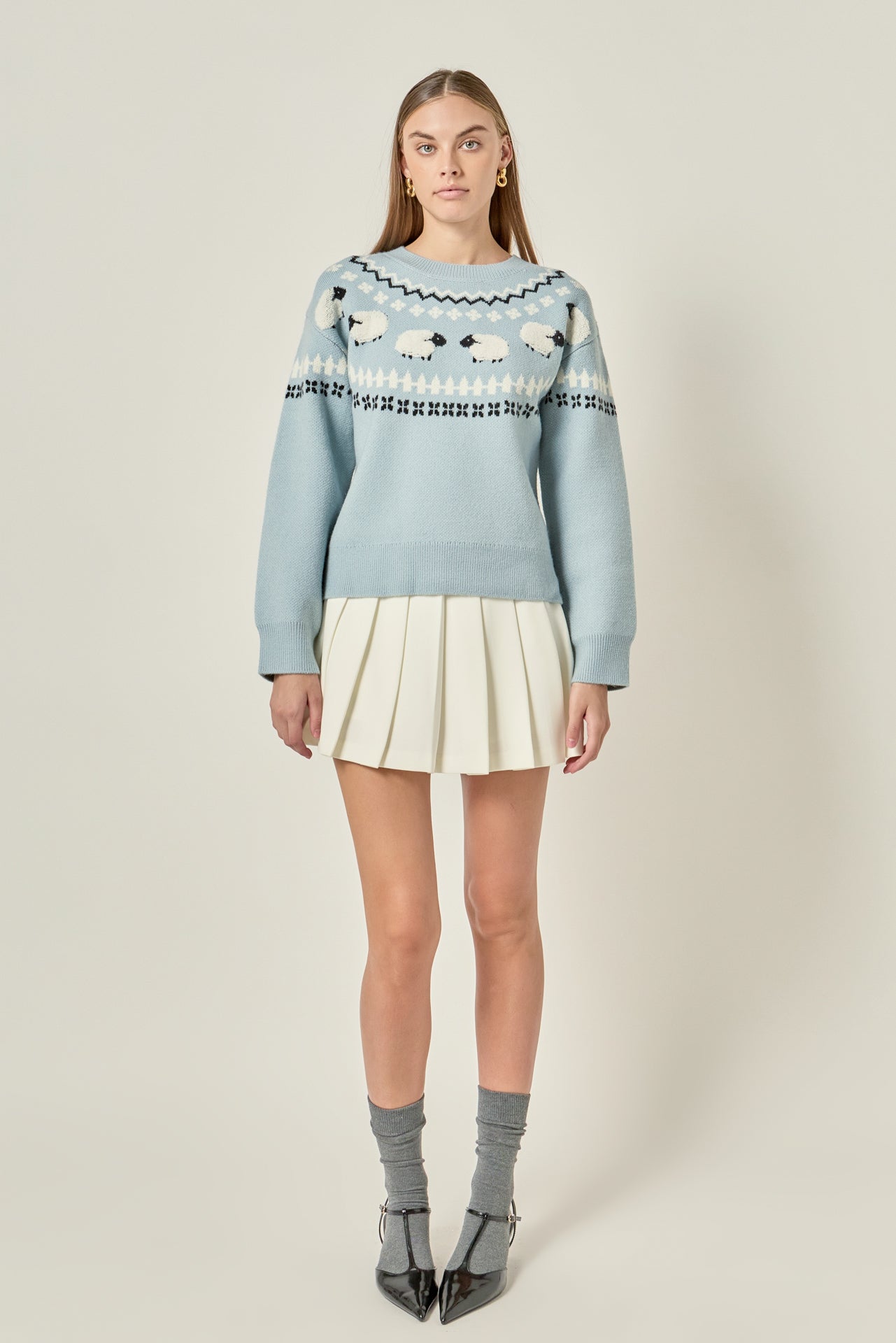 Sheep Faire Isle Long Sleeve Sweater