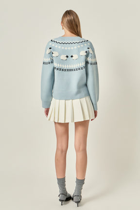Sheep Faire Isle Long Sleeve Sweater