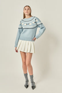 Sheep Faire Isle Long Sleeve Sweater