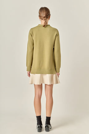 Argyle Polo Knit Dress
