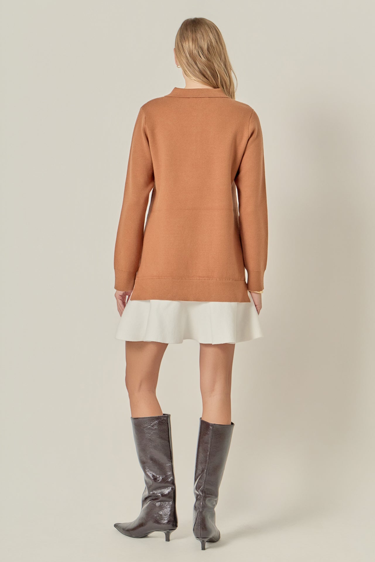 ENGLISH FACTORY - Argyle Polo Knit Dress - DRESSES available at Objectrare