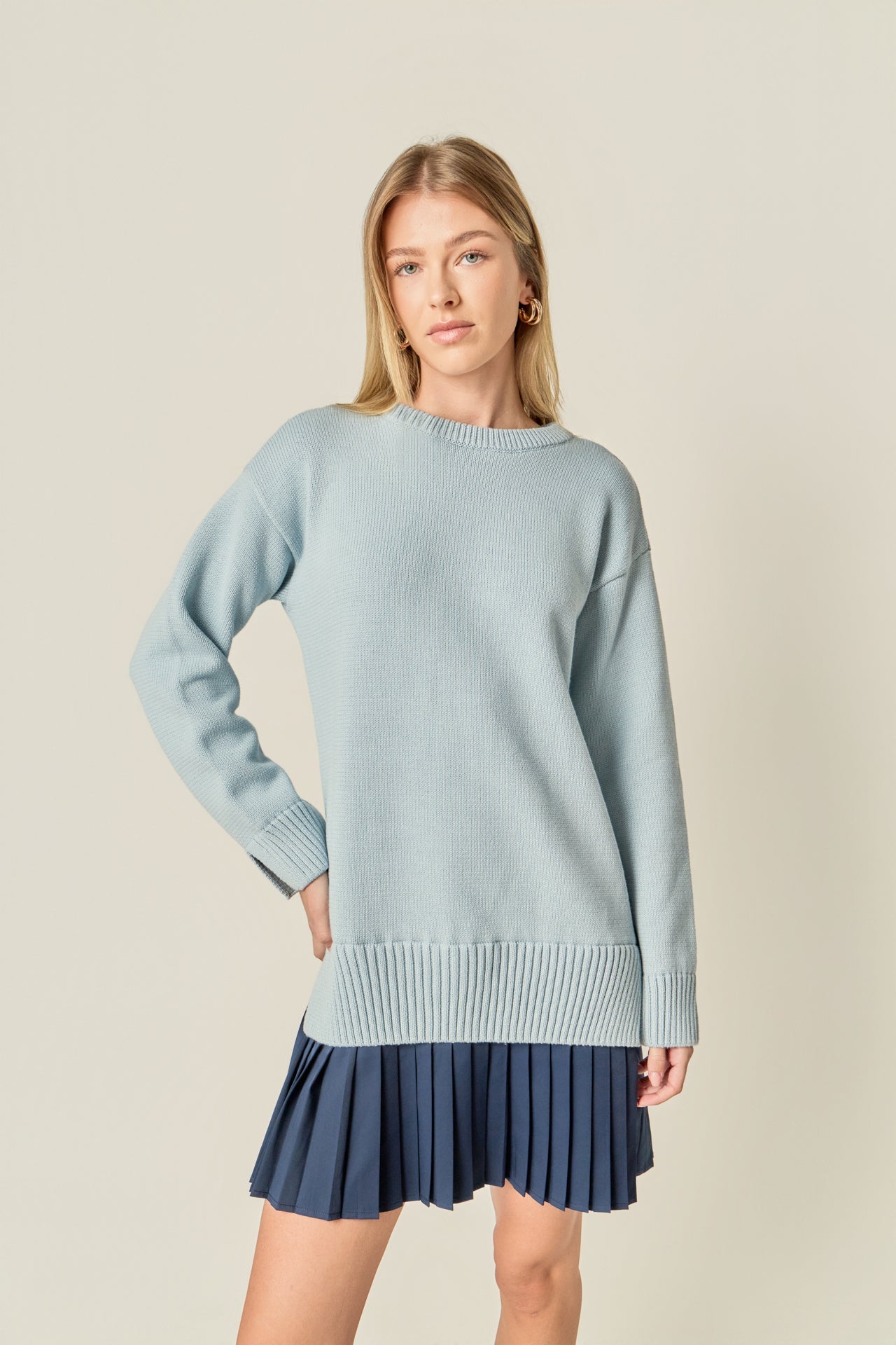 ENGLISH FACTORY - Mixed Media Pleated Mini Dress - DRESSES available at Objectrare