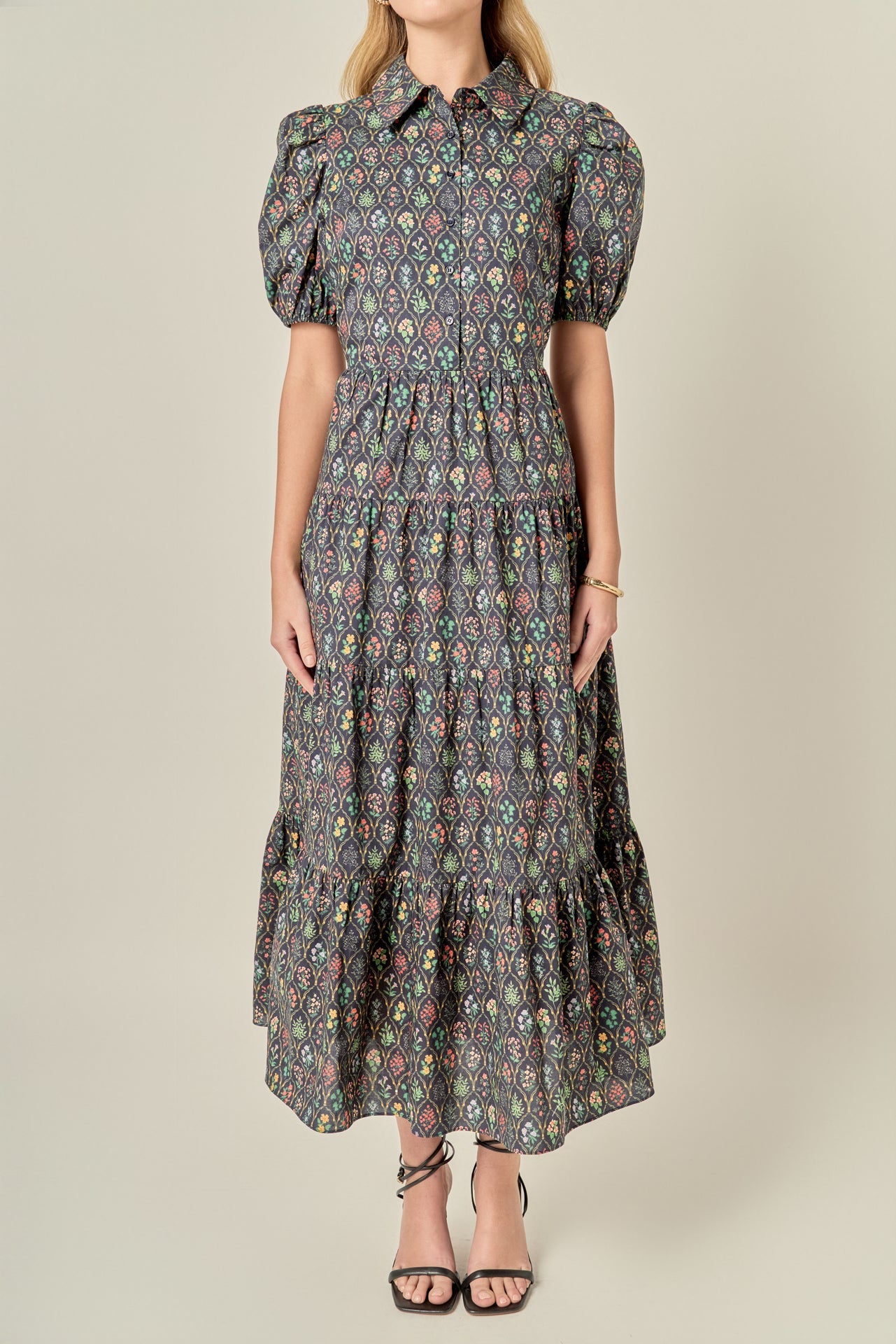 ENGLISH FACTORY - Print Button Up Maxi Dress - DRESSES available at Objectrare