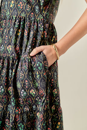 ENGLISH FACTORY - Print Button Up Maxi Dress - DRESSES available at Objectrare