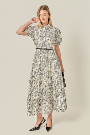 ENGLISH FACTORY - Print Button Up Midi Dress - DRESSES available at Objectrare