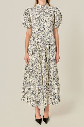 ENGLISH FACTORY - Print Button Up Midi Dress - DRESSES available at Objectrare