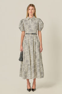 ENGLISH FACTORY - Print Button Up Midi Dress - DRESSES available at Objectrare