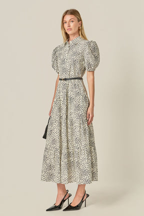 ENGLISH FACTORY - Print Button Up Midi Dress - DRESSES available at Objectrare
