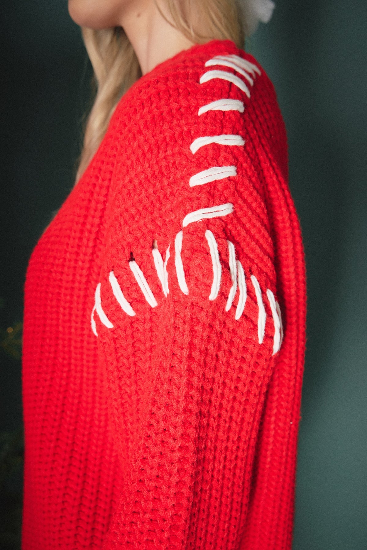 ENGLISH FACTORY - Stitch Detailed Chunky Crew Neck Knit - SWEATERS & KNITS available at Objectrare