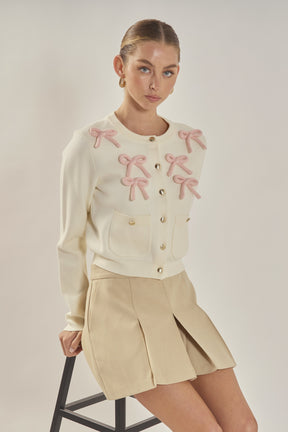 ENGLISH FACTORY - Bow Cardigan - SWEATERS & KNITS available at Objectrare