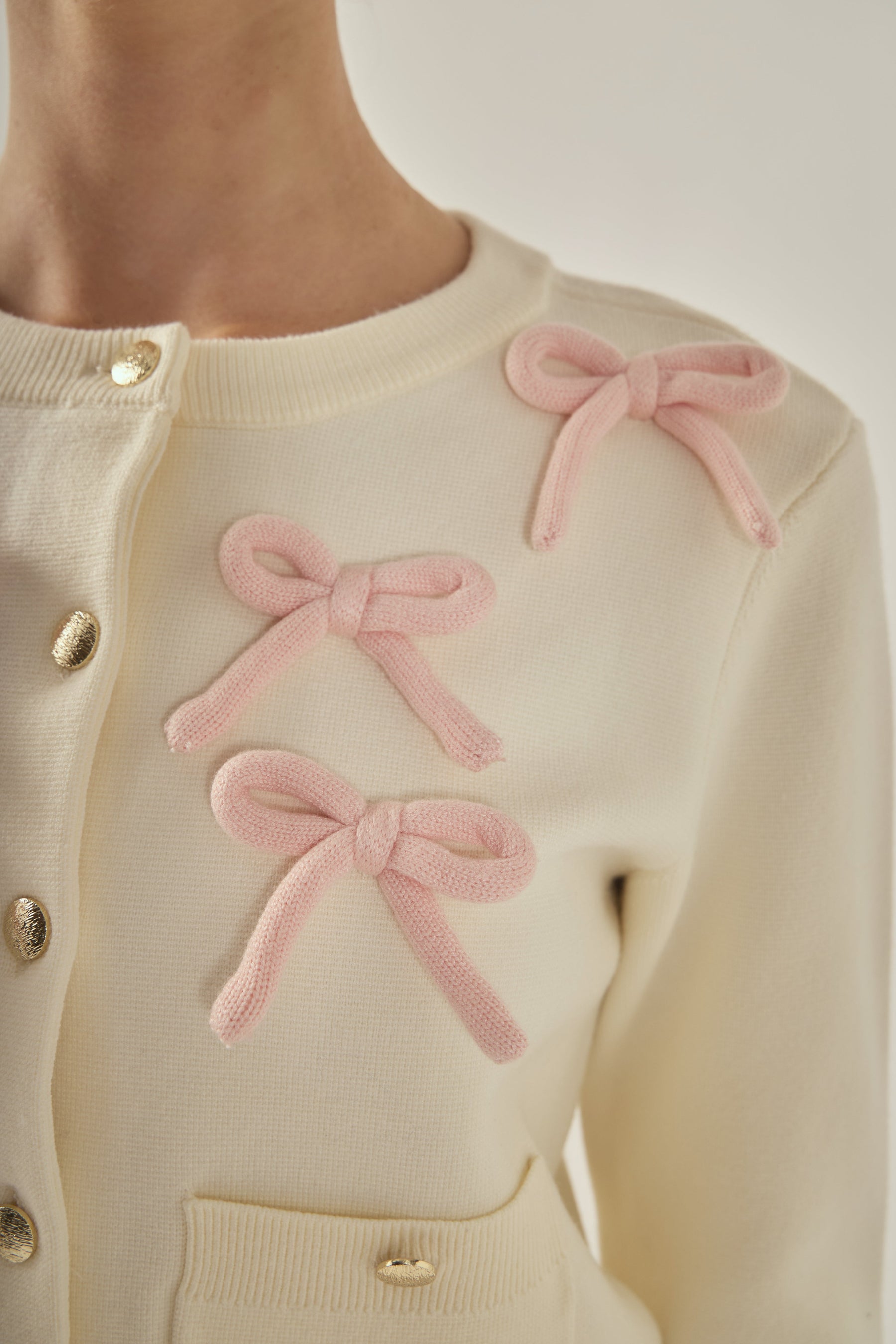 ENGLISH FACTORY - Bow Cardigan - SWEATERS & KNITS available at Objectrare