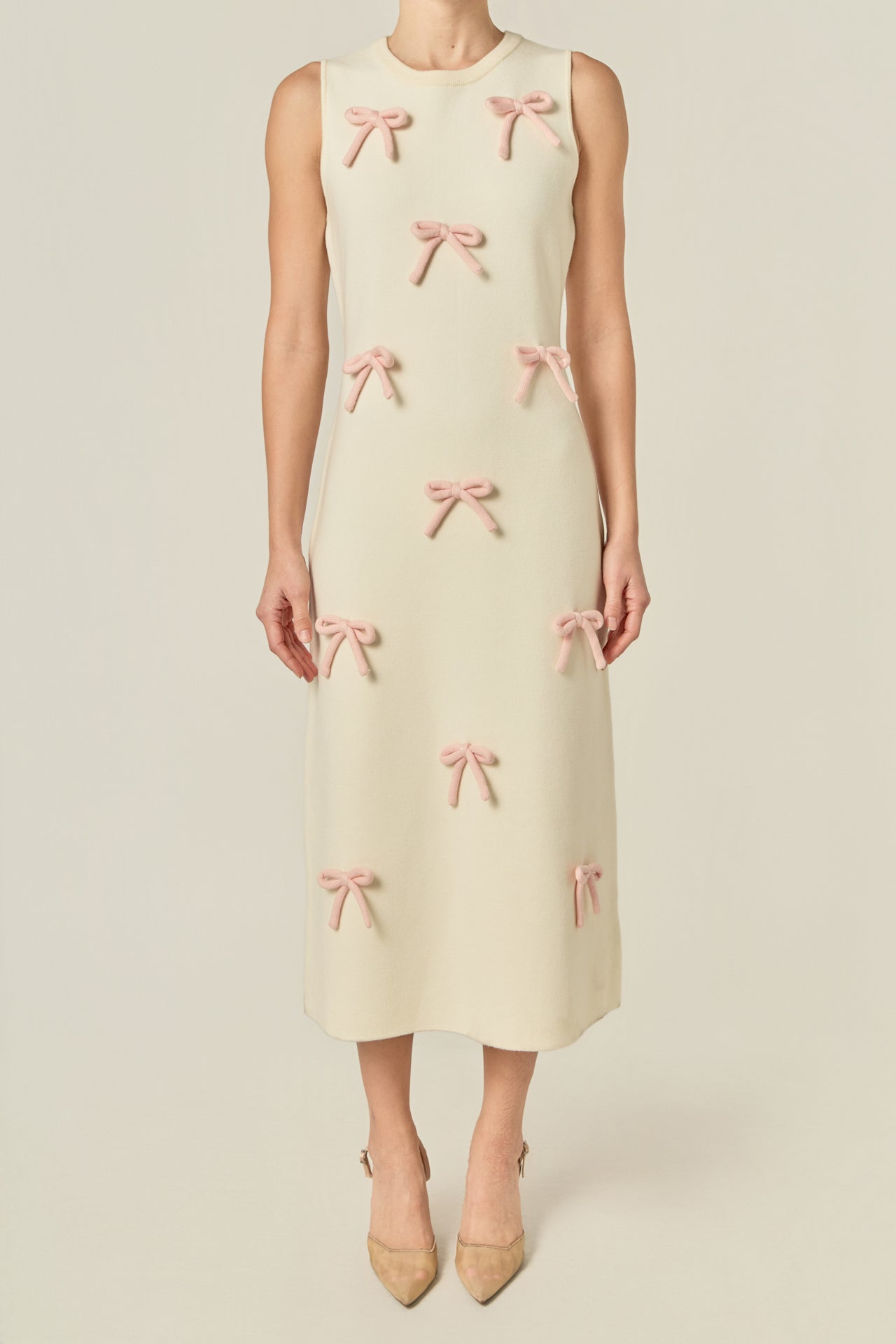 ENGLISH FACTORY - Lila Bow Midi Dress - DRESSES available at Objectrare