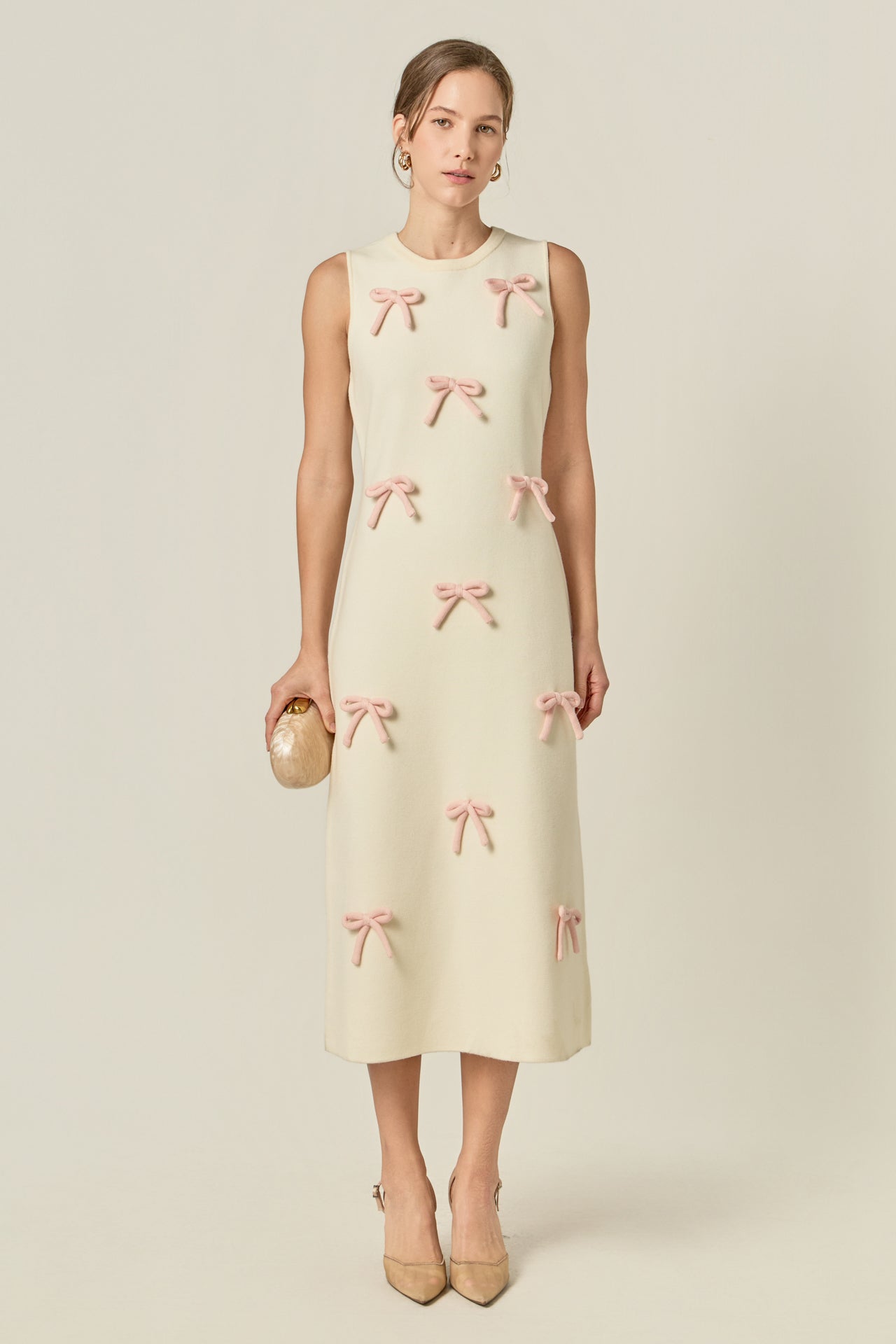 Lila Bow Midi Dress