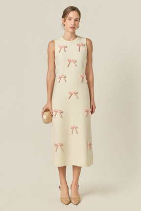 Lila Bow Midi Dress