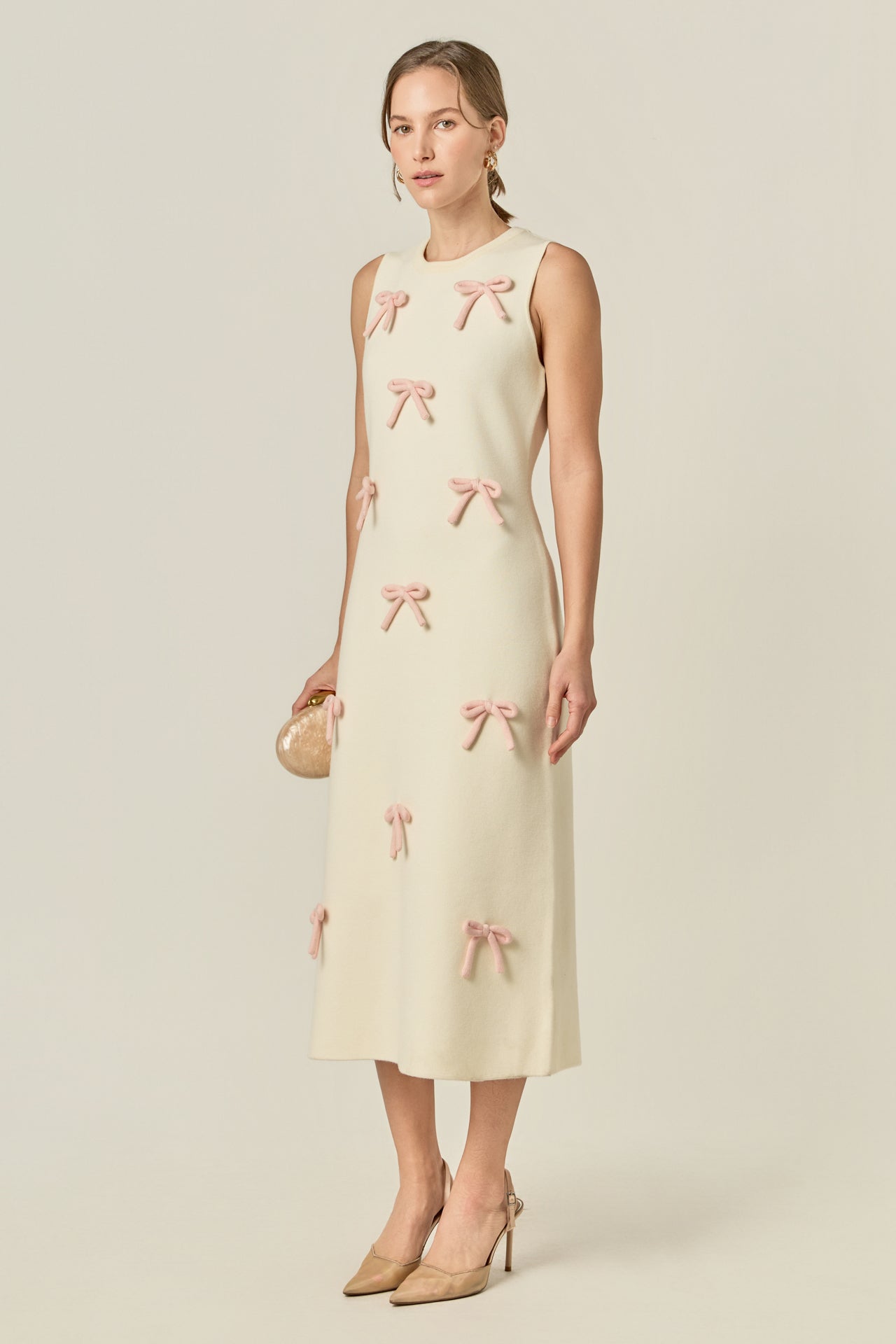 Lila Bow Midi Dress
