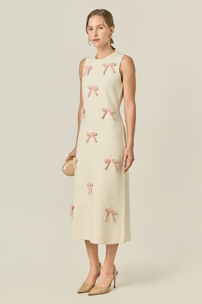ENGLISH FACTORY - Lila Bow Midi Dress - DRESSES available at Objectrare