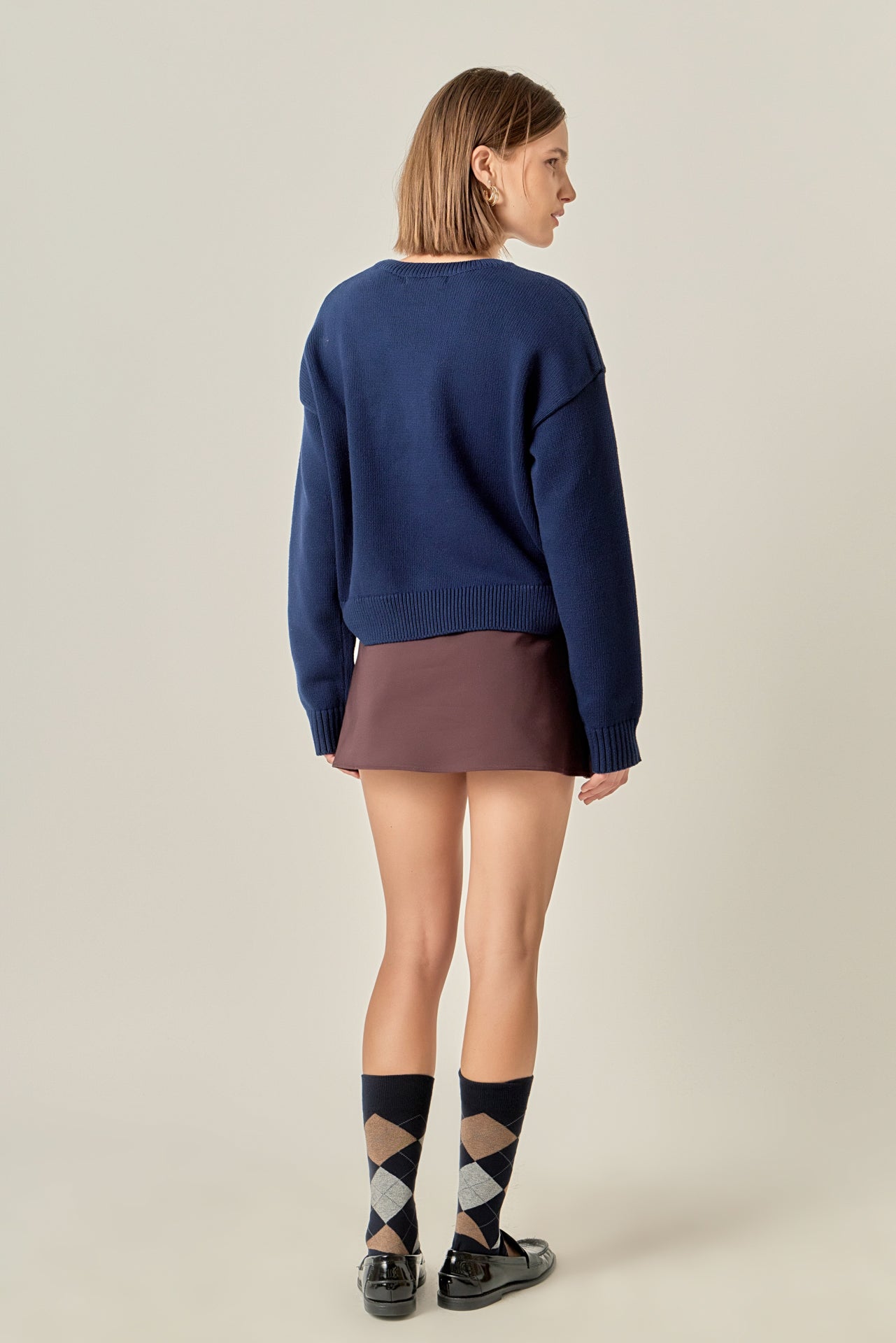 ENGLISH FACTORY - Eloise Bow Striped Knit Top - TOPS available at Objectrare