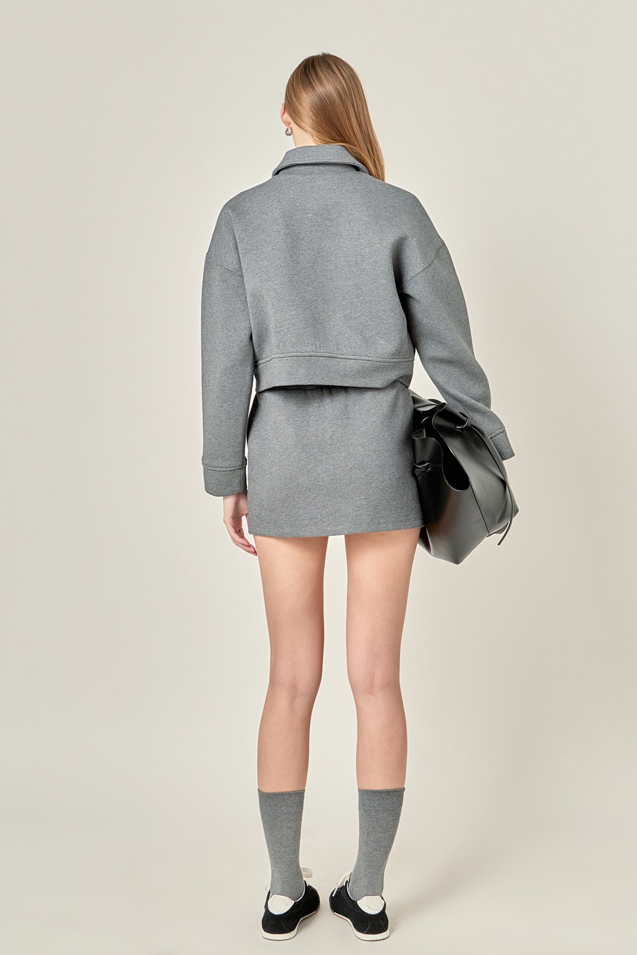 ENGLISH FACTORY - French Terry Zip-Up Jacket - JACKETS available at Objectrare