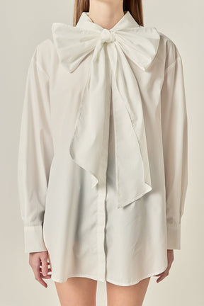 ENGLISH FACTORY - Bow Detailed Shirt - SHIRTS & BLOUSES available at Objectrare