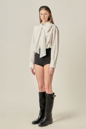 ENGLISH FACTORY - Bow Detailed Shirt - SHIRTS & BLOUSES available at Objectrare