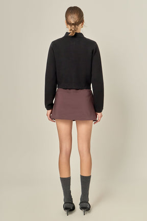 ENGLISH FACTORY - Detachable Bow Cardigan - SWEATERS & KNITS available at Objectrare