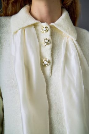 ENGLISH FACTORY - Detachable Bow Knit Dress - DRESSES available at Objectrare