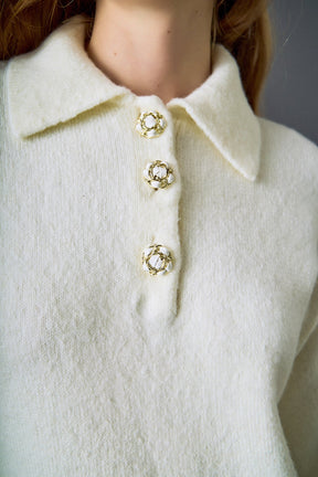 ENGLISH FACTORY - Detachable Bow Knit Dress - DRESSES available at Objectrare