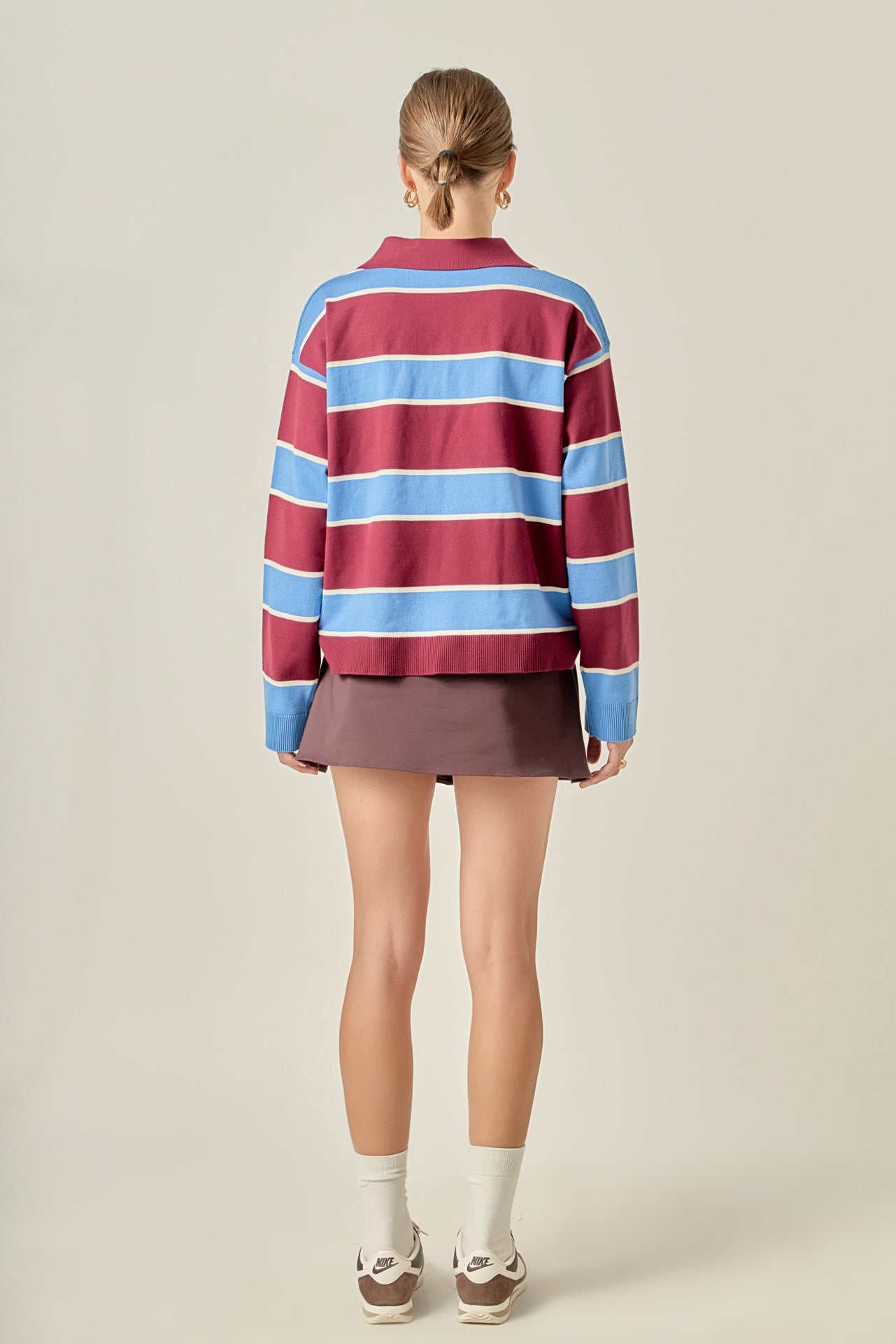Striped Polo Knit Shirt