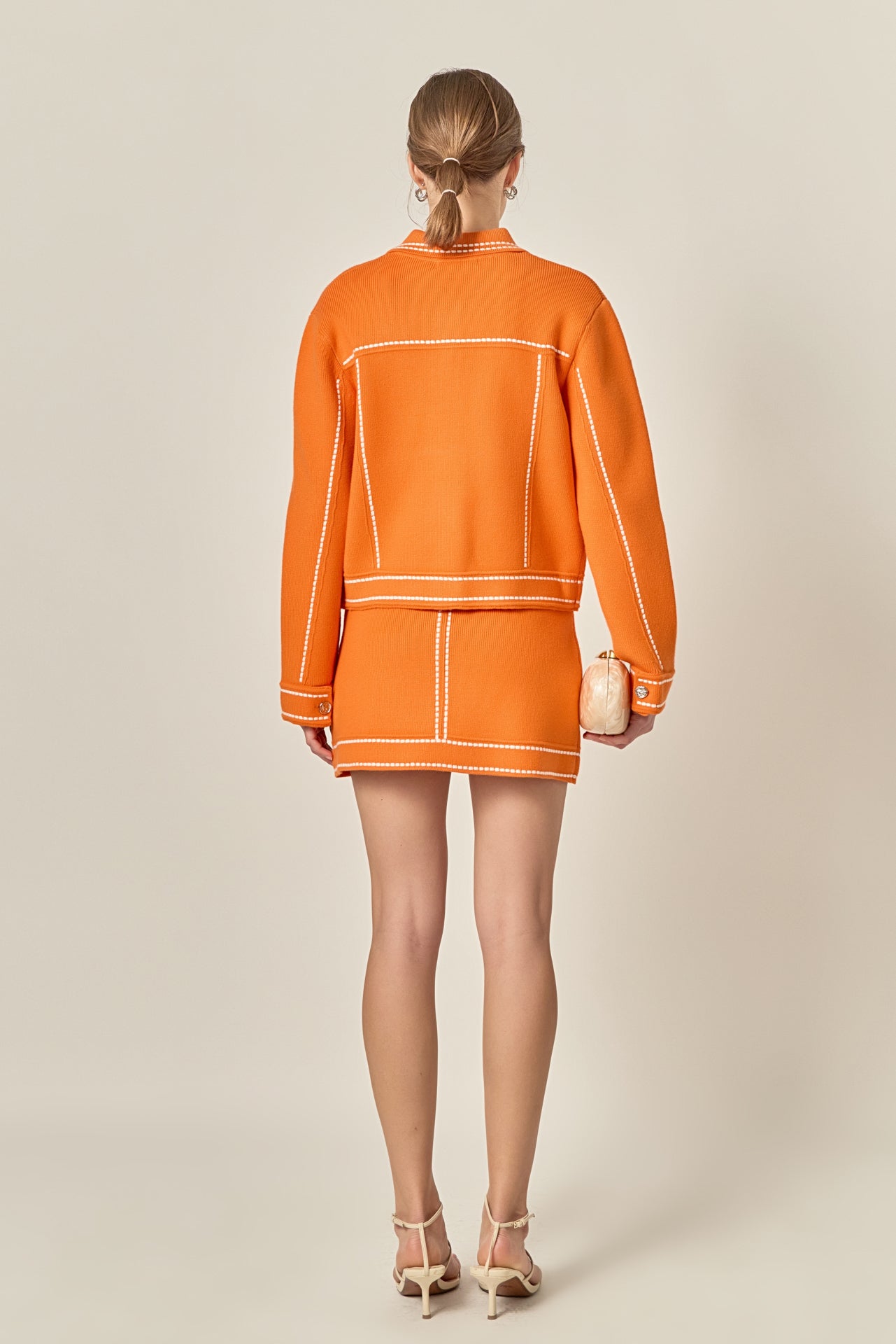 ENGLISH FACTORY - Denim-Look Knit Cardigan - SWEATERS & KNITS available at Objectrare