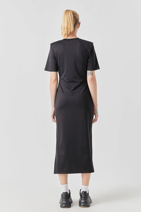 GREY LAB - Power Shoulder Maxi Dress - DRESSES available at Objectrare