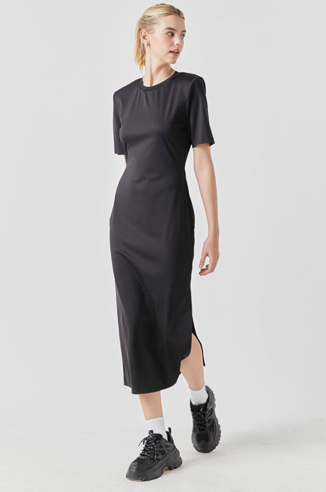 GREY LAB - Power Shoulder Maxi Dress - DRESSES available at Objectrare