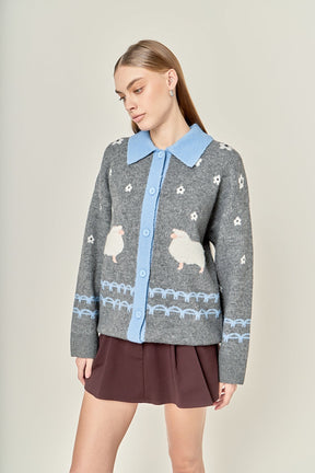 ENGLISH FACTORY - Sheep Cardigan - SWEATERS & KNITS available at Objectrare