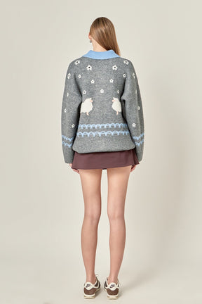 ENGLISH FACTORY - Sheep Cardigan - SWEATERS & KNITS available at Objectrare