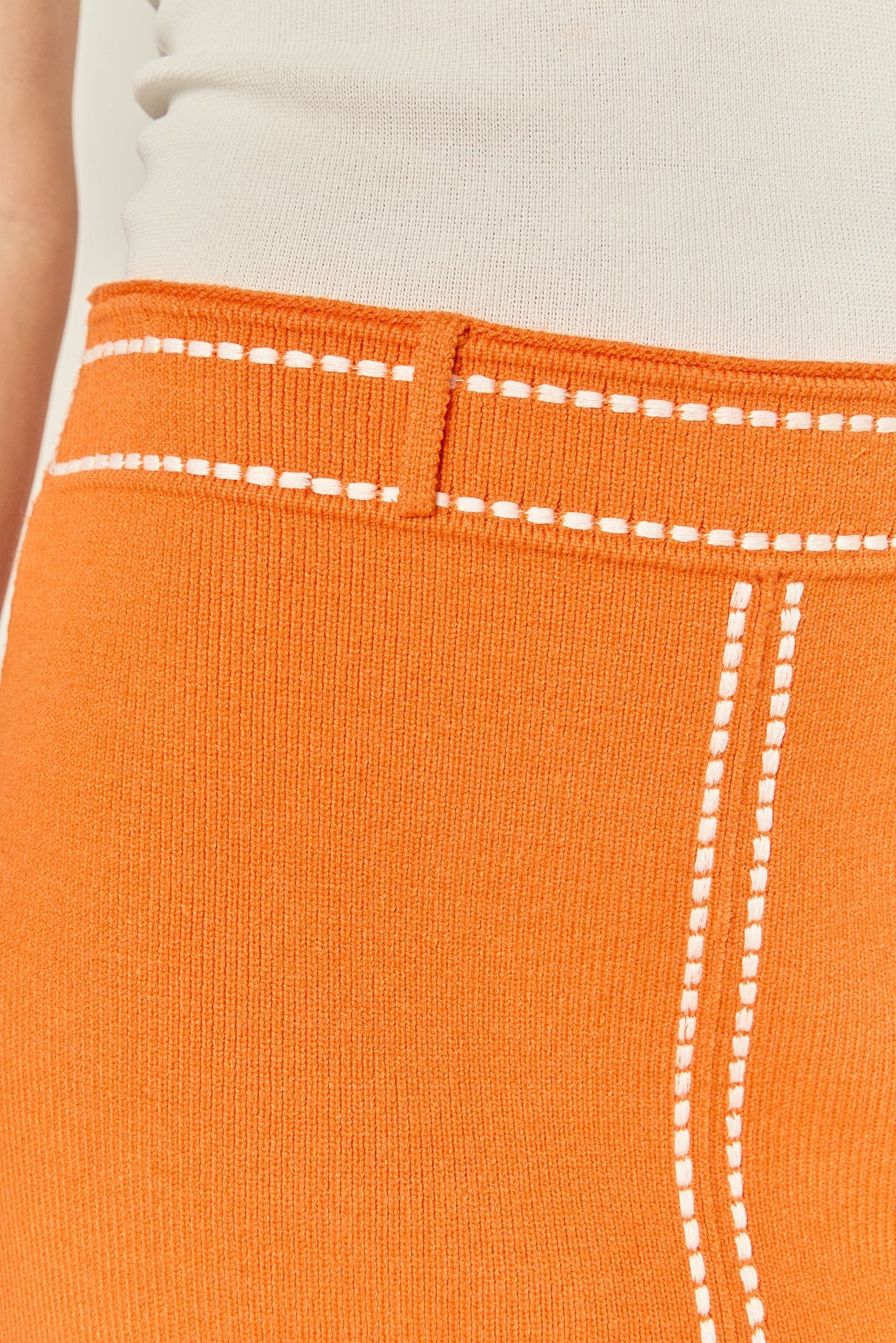 ENGLISH FACTORY - Denim-Look Knit Skirt - SKIRTS available at Objectrare