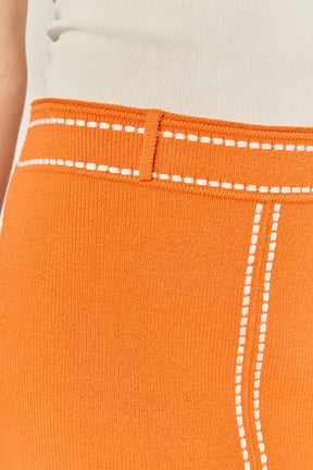 ENGLISH FACTORY - Denim-Look Knit Skirt - SKIRTS available at Objectrare