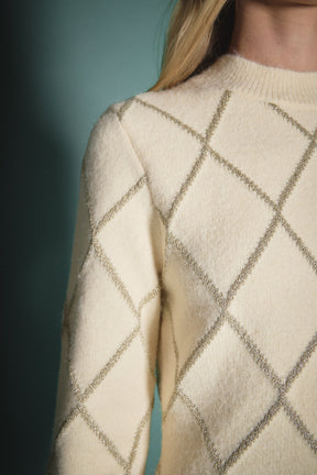 ENGLISH FACTORY - Lurex Argyle Pattern Dress - DRESSES available at Objectrare