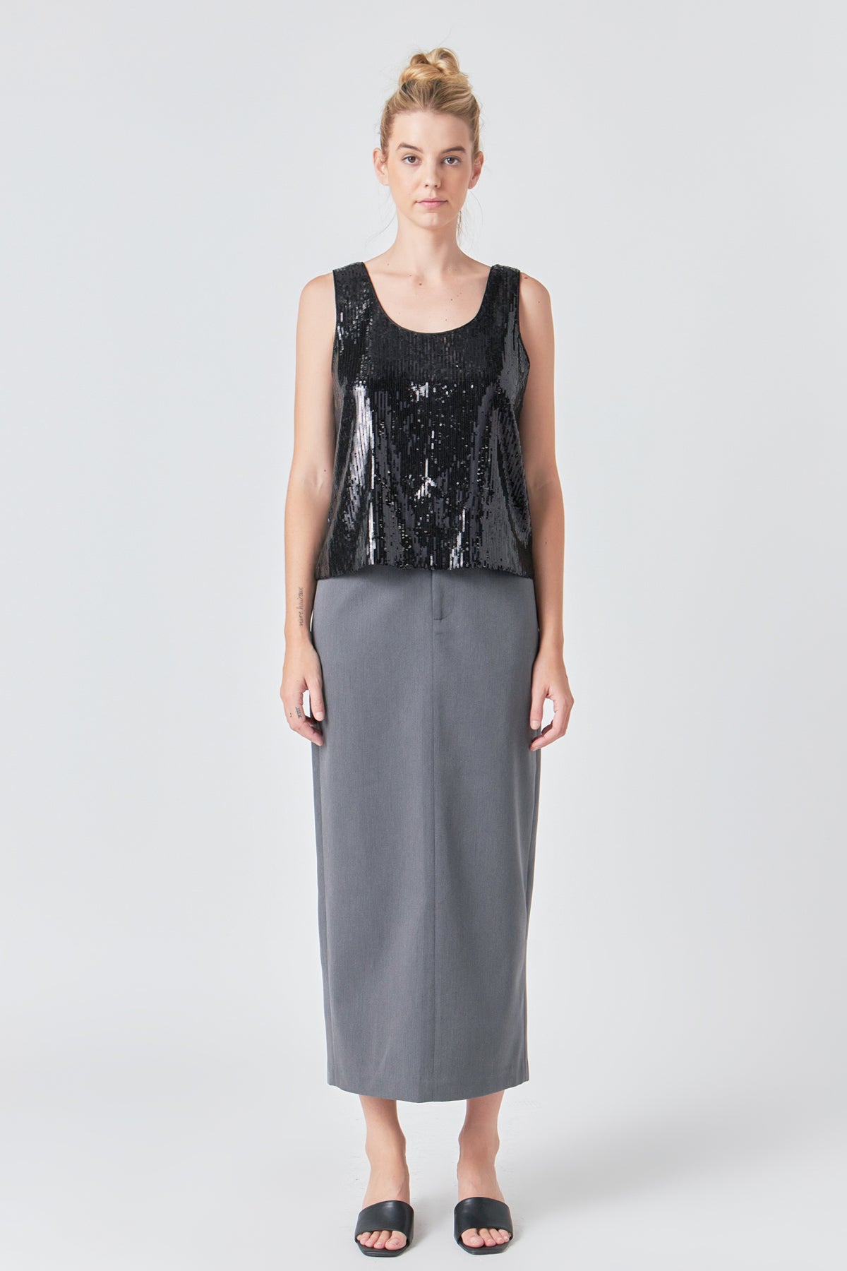 GREY LAB - Sequin Sleeveless Top - TOPS available at Objectrare