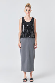 GREY LAB - Sequin Sleeveless Top - TOPS available at Objectrare