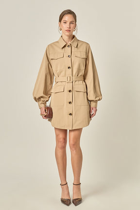 ENGLISH FACTORY - Blair Trench Mini Dress - DRESSES available at Objectrare
