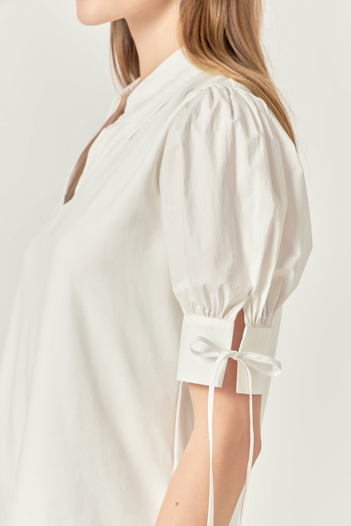 ENGLISH FACTORY - Mix Media Collar Top - TOPS available at Objectrare