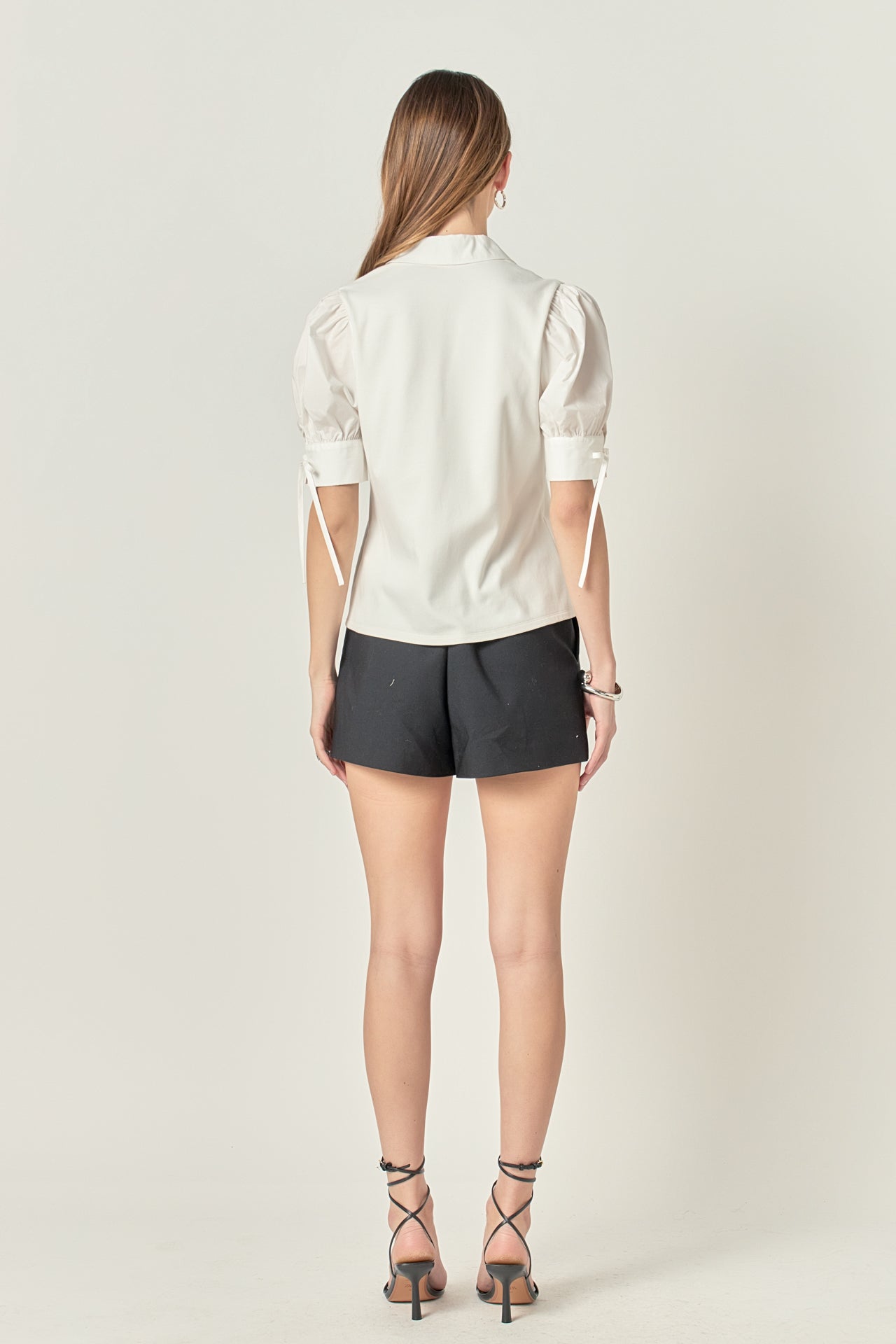 ENGLISH FACTORY - Mix Media Collar Top - TOPS available at Objectrare