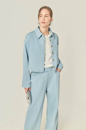 ENGLISH FACTORY - Denim Shirt - SHIRTS & BLOUSES available at Objectrare