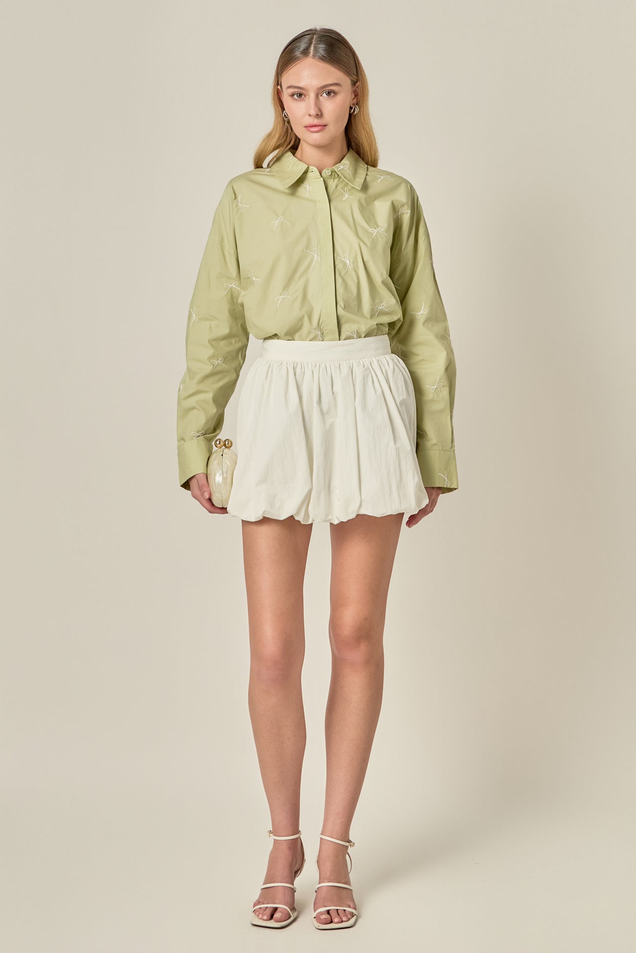 ENGLISH FACTORY - Bow Embroidery Shirt - SHIRTS & BLOUSES available at Objectrare