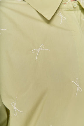 ENGLISH FACTORY - Bow Embroidery Shirt - SHIRTS & BLOUSES available at Objectrare